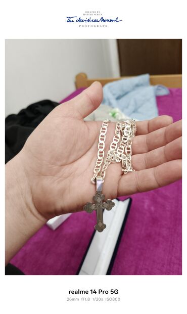 Ogrlice: Srebrni lanac sa priveskom u obliku krsta - Materijal: srebro na lalafo.rs — 14 Ogrlice: Srebrni lanac sa priveskom u obliku krsta - Materijal: srebro — 14