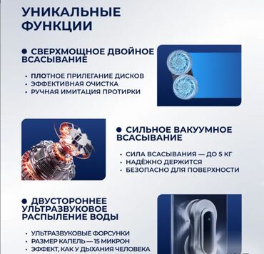 Другая бытовая техника: Робот мойщик окон с двумя распылителями Window Cleaning Robot X11 Pro — 18