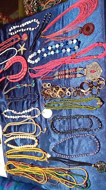 Ogrlice: Ručno rađene ogrlice – razni modeli - Set od zlatno‑braon perli — 8