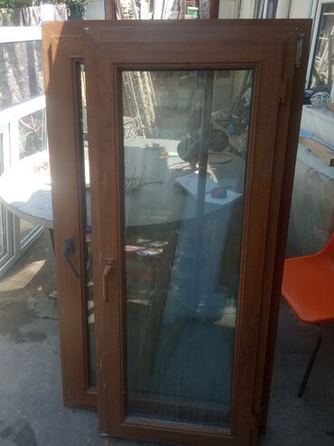 Plastik pəncərələr: İşlənmiş İkiqat şüşə paketi Plastik pəncərə, Еni: 80 sm, Uzunluğu: 156 sm — 20