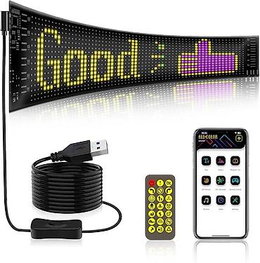 projektor pərdəsi: RGB LED Matrix Panel – mobil tətbiqlə idarə olunan çevik reklam/mesaj — 2