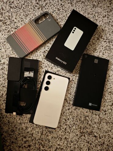 обмен самсунг на айфон: Samsung Galaxy S23, Колдонулган, 256 ГБ, түсү - Ак, 2 SIM