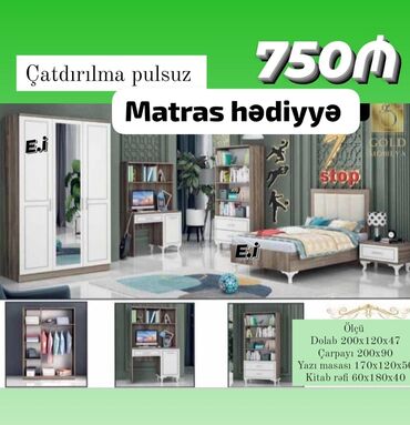 Yataq otağı dəstləri: Təknəfərlik çarpayı, Dolab, Tumba, Rusiya, Yeni -da lalafo.az — 8 Yataq otağı dəstləri: Təknəfərlik çarpayı, Dolab, Tumba, Rusiya, Yeni — 8