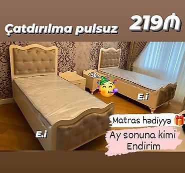 krovat: Yeni, Təknəfərlik çarpayı, Matras ilə — 1