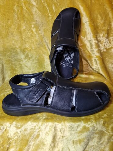 черная обувь: Мужские сандалии КОЖАНЫЕ . Натуральная кожа 100% Новые . 47 размер