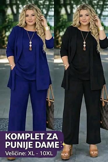 debeli dzemperi: Komplet iz 3 dela majica, kardigan, pantalone. Lagan,prijatan — 1