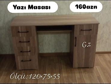 компьютерный и письменный стол: *Yazı masası 160Azn* ✔️İstehsal Rusiya Laminat 18/lik qalinliqda — 1