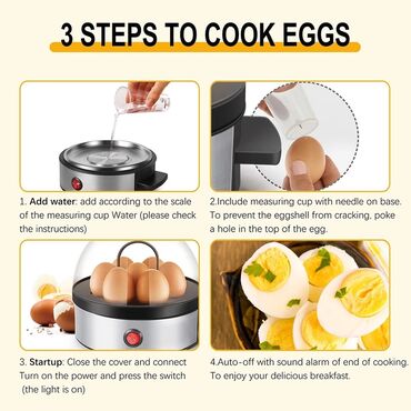 buxar qazani: Yumurta bişirən elektrikli yumurta buxar qazanı maşın eyni zamanda 7
