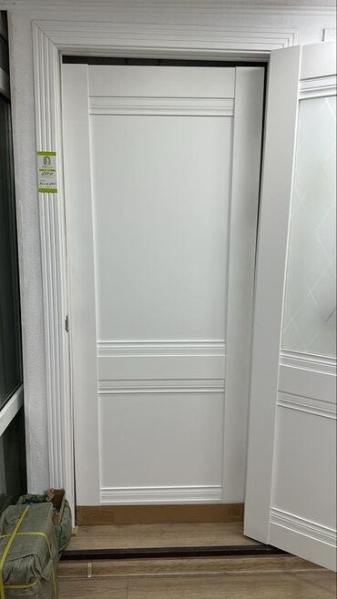 двери на шкаф купе: Жабык ички эшик, МДФ, Купе, түсү - Ак