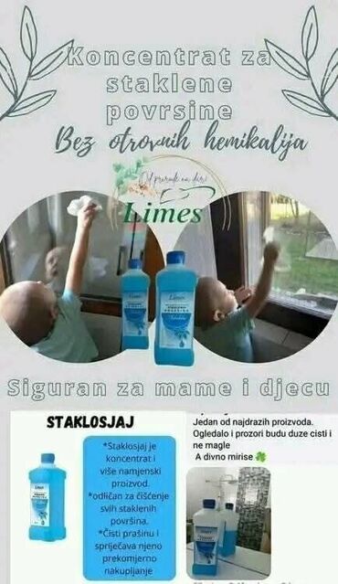 Kućna hemija i proizvodi za kuću: Limes Staklosjaj je koncentrat za čišćenje staklenih i drvenih — 2