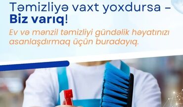 Tibb, əczaçılıq: Salam.Ev,ofis,obyektlərin təmizlik isinen məşğulam qiymet razılaşma