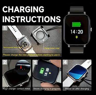 agilli saat: Yeni, Smart saat, Smart, Sensor ekran, rəng - Qızılı — 2
