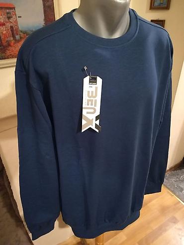 ivko sweaters: Novi muski pamucni duks Benx u velikom broju Plavi 5XL. Novopazarski — 3