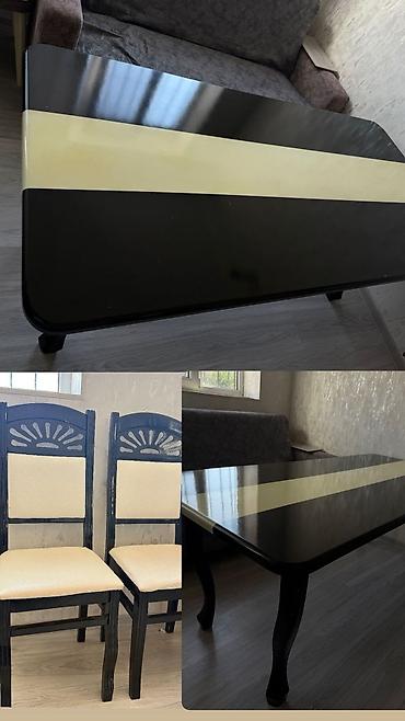 stol stul ev ucun: Qonaq otağı üçün, İşlənmiş, Kvadrat masa — 1
