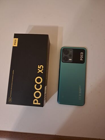 telefon satisi ikinci el: Poco X5 5G, 256 GB, rəng - Göy, Barmaq izi