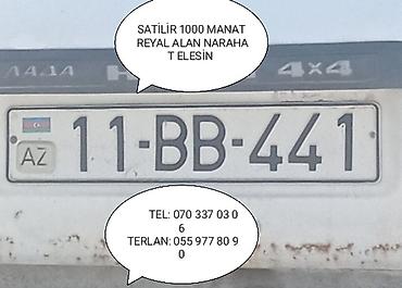 avtomobil şüşələri: Azərbaycan avtomobil nömrə nişanı: 11-BB-441 - Ölkə/standart: AZ — 1