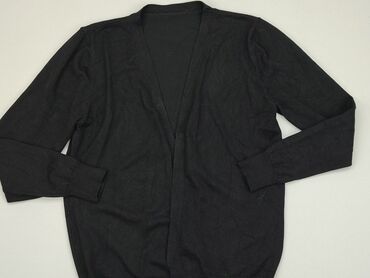 czarne t shirty damskie w serek: Kardigan, S, stan - Dobry