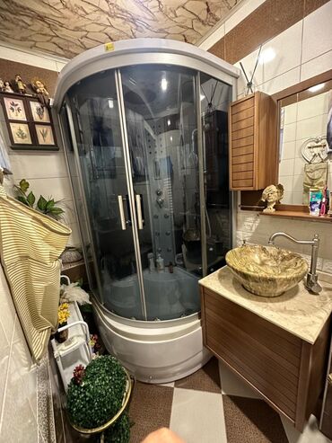 hamam üçün duş: Üstü qapalı kabina