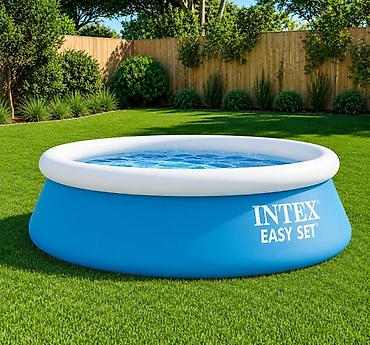 басени: Elektron Nasos Hediyye. Intex 2.44 × 0.61 m şişmə hovuz 🌊 Yay — 1