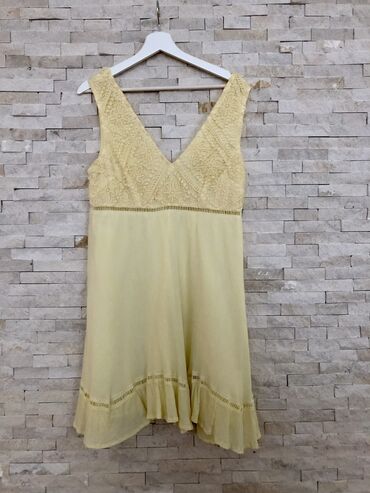 žuta haljina: River Island M (EU 38), L (EU 40), bоја - Žuta, Večernji, maturski, Na bretele