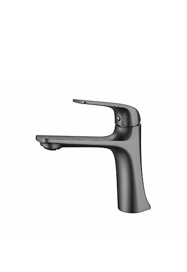 Mat qara rəngdə, təkqollu lavabo qarışdırıcısı - Minimalist və müasir