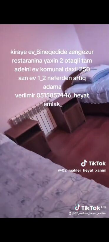 Uzunmüddətli kirayə evlər: 40 kv. m, 1 otaqlı, Kombi, Qaz, İşıq — 8