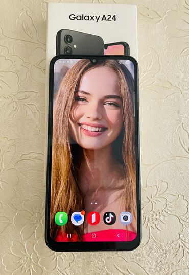 samsung galaxy not 6: Samsung Galaxy A24 4G, 128 GB, rəng - Qara, Barmaq izi, İki sim kartlı, Face ID