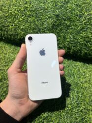 китайский телефон: IPhone Xr, Б/у, 128 ГБ, Белый, Защитное стекло, 81 %