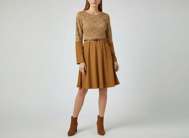 beżowy żakiet do sukienki: Women`s dress, size S