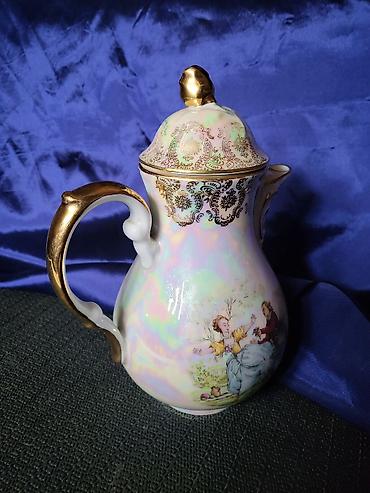 Čajnici: Bokal 1918g + Oscar Shaller Bavaria porcelan. Bokal je nov,pozlata — 4