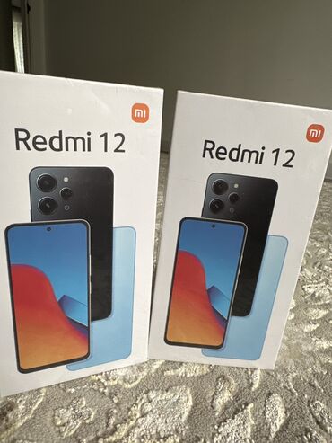 cdma телефоны: Xiaomi, Redmi 12, Новый, 256 ГБ, цвет - Черный, 2 SIM