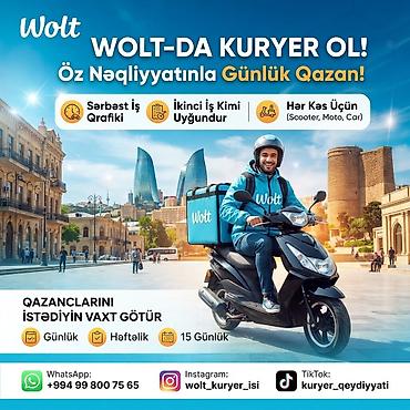 minivan taksi: Moto-kuryer tələb olunur, Gündəlik ödəniş, Təcrübəsiz — 1