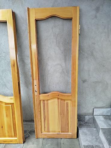şan bal: İkiyarpaq ağac qapı dəsti - Material: təbii ağac (çam tipli), lakla — 1