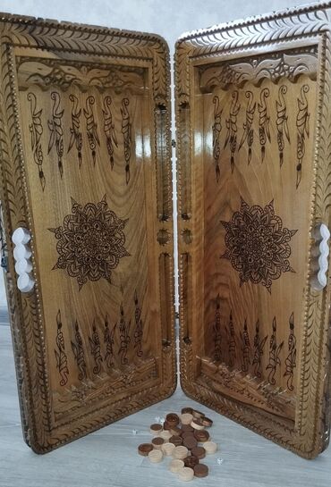 чемоданы в баку: Taxta oymalı nərd dəsti - Material: tam ağac (təbii ağac teksturası) lalafo.az -da чемоданы в баку: Taxta oymalı nərd dəsti - Material: tam ağac (təbii ağac teksturası)