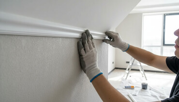 плинтусы для пола: Декоративный молдинг GPD-20 белого цвета с размерами 24x12 мм. Элемент