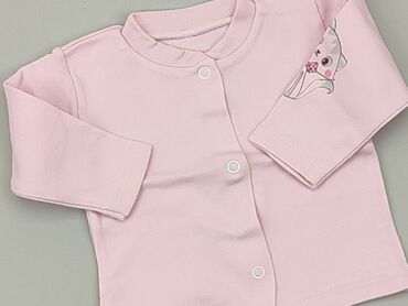 bluzka z roza: Bluza, 0-3 m, stan - Bardzo dobry