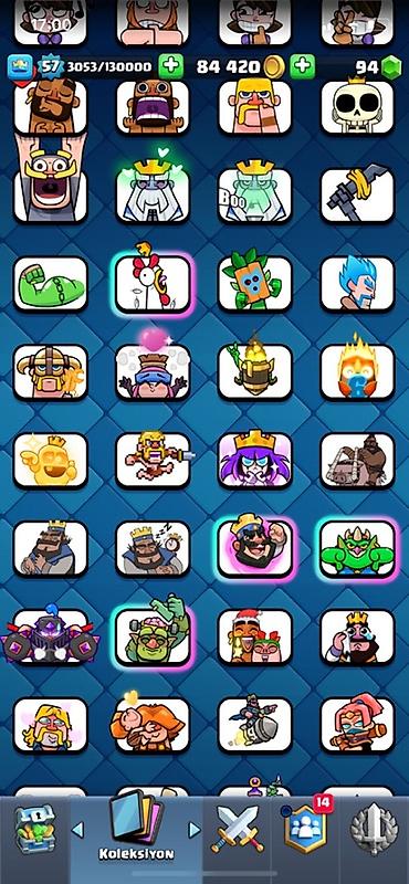 oxatan: Clash Royale hesabı – yüksək səviyyəli kolleksiya və güclü destələr — 6