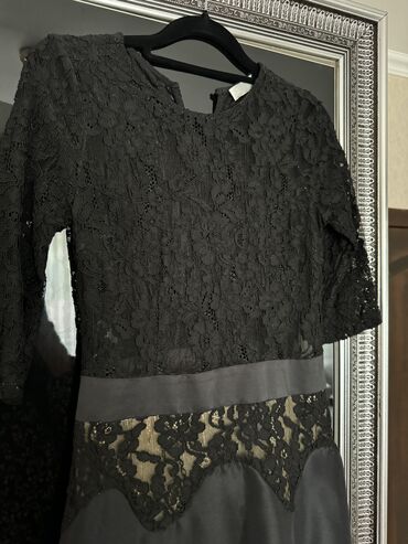 гипюровое платье s m: Кече көйнөгү, Узун модель, Жеңдери менен, XS (EU 34), S (EU 36)