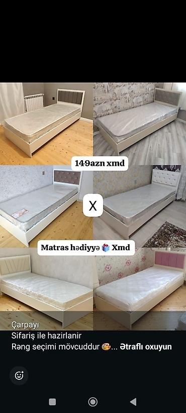 ucuz çarpayılar: Çarpayı – sifarişlə hazırlanır - Tək nəfərlik modern çarpayı — 1