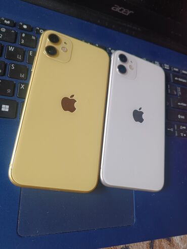 скупка сломанной техники: IPhone 11, Колдонулган, 64 ГБ, Сары, Каптама, Стилус, 100 %