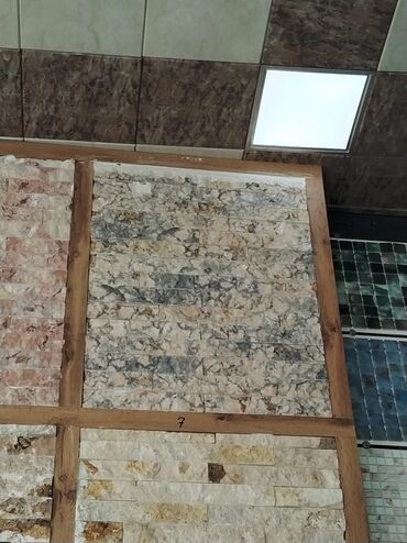 fasad boya renkleri: Təbii daş dekorativ divar panelləri – model 7 - Material: təbii