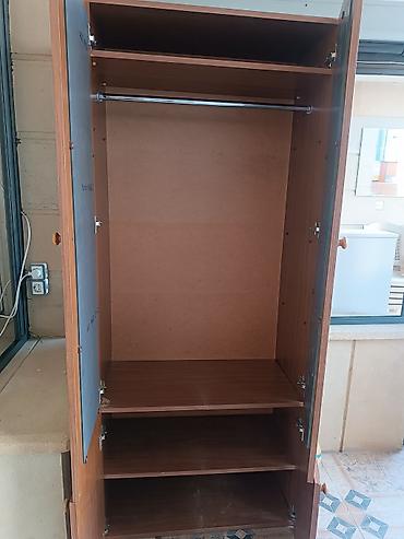 Mebel: İşlənmiş, 2 qapılı, Güzgülü, Qəhvəyi, Taxta, Açılan, Düz dolab — 5
