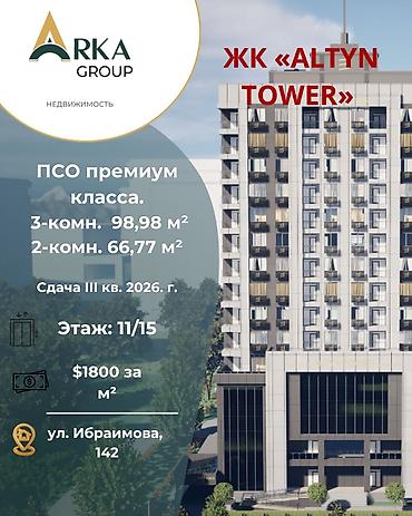 Продажа квартир: 3 комнаты, 98 м², ЗАГС/Цирк Элитка, 11 этаж, ПСО (под самоотделку) — 1