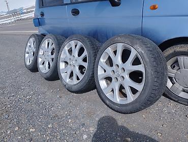 385 55: Комплект из 4 легкосплавных дисков Mazda с шинами. 5*114 — 6