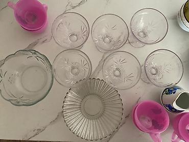 Наборы посуды: Набор посуды из стекла и фарфора. Советский пылесос, тазик, два ведра — 5