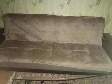 divan modelleri: Qəhvəyi rəngdə açılıb-yığılan divan - Rəng: tünd-bej/qəhvəyi - — 1