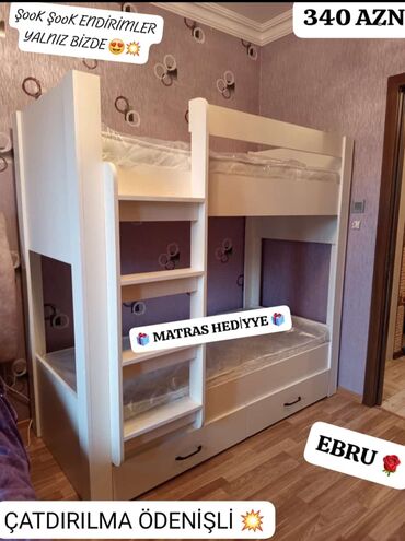 kravatlar qiymetleri: Oğlan və qız üçün, Yeni, Çarpayı, Matras ilə, Siyirməli, Laminat