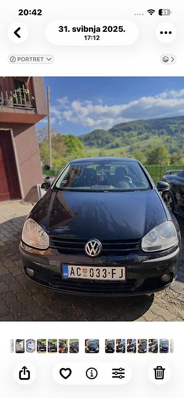 pr auto lajkovac: Volkswagen Golf V – hečbek, crna boja, 5 vrata. Glavne — 2