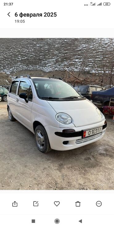 аренда авто ош матиз без залога: Daewoo Matiz: 1998 г., 0.8 л, Механика, Бензин, Хэтчбэк