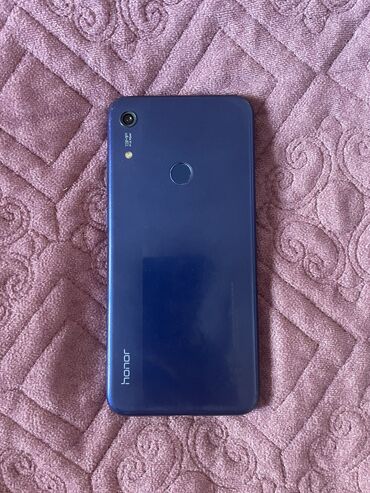 кнопачные телефоны: Honor 8A 2020, Б/у, 16 ГБ, цвет - Голубой, 2 SIM